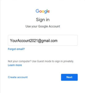 Gmail account recovery-enter Password 