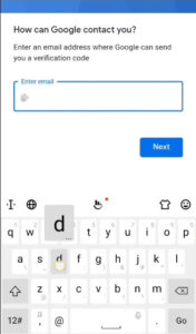 How can google contact you-enter recovery email ID