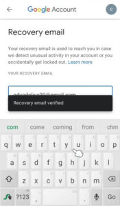 add recovery Gmail id