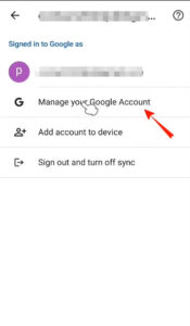 Manage your Google Account