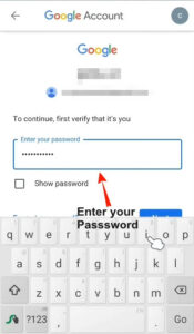 Enter your password