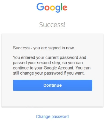 success recover gmail account